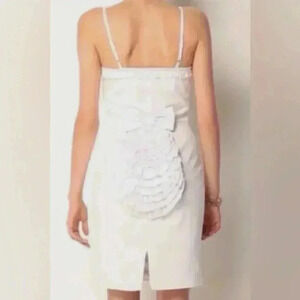 Betsey Johnson Back Ruffle Bow Above the Knee Dress in White